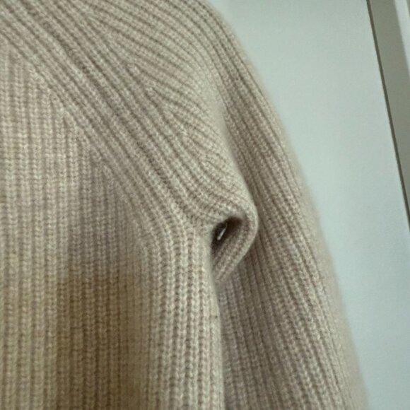 Madewell Windham Cropped 100% Cashmere Pullover Sweater in Oatmeal - Picture 7 of 12